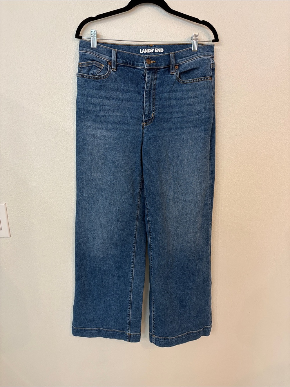 Lands' End Women's Classic Blue Straight-Leg Jeans